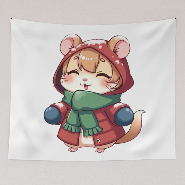 Item preview, Cozy Chibi Winter Hamster designed and sold by BlissfulPrintz.