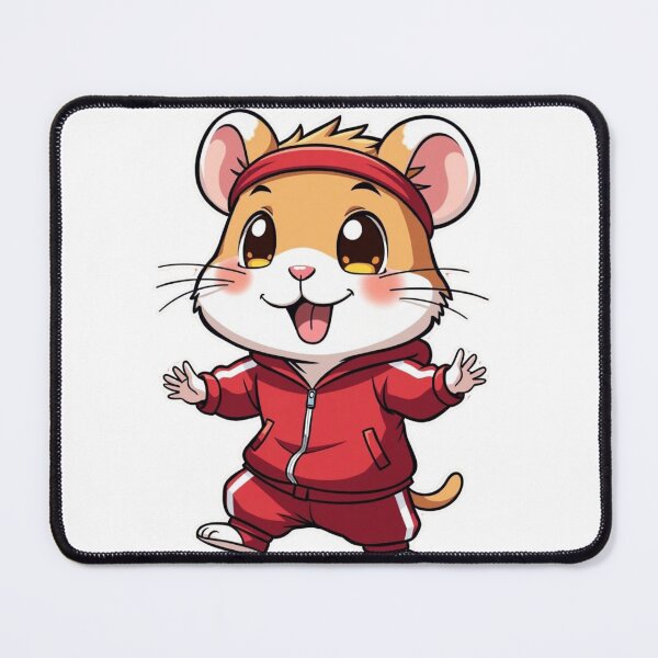 Item preview, Chibi Hamster in Red Tracksuit designed and sold by BlissfulPrintz.