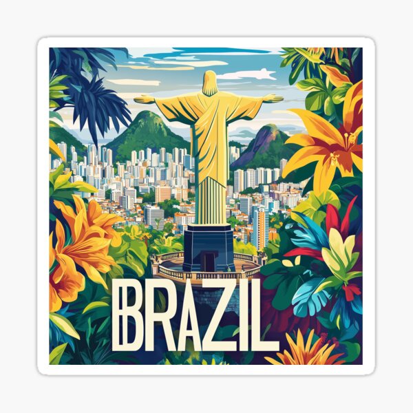 Item preview, Brazil Country Art – Stunning Brazil Poster Art Celebrating Iconic Landmarks & Culture designed and sold by nomiraclehere.