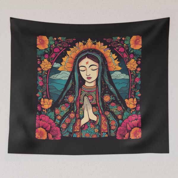 Item preview, The Virgin of Guadalupe inspired by the work of Frida Khalo designed and sold by Leogonk.