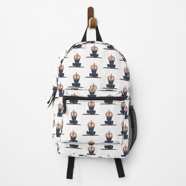 Item preview, A woman doing yoga in navy clothes designed and sold by Hessah-HA.