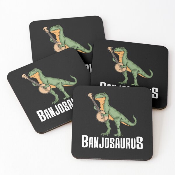 Item preview, Dinosaur Banjo Player Kids Country Music Bluegrass Banjo designed and sold by DSWShirts.