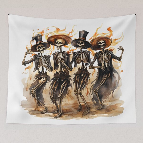 Item preview, Dancing Flaming Skeletons  designed and sold by KSimpson838.