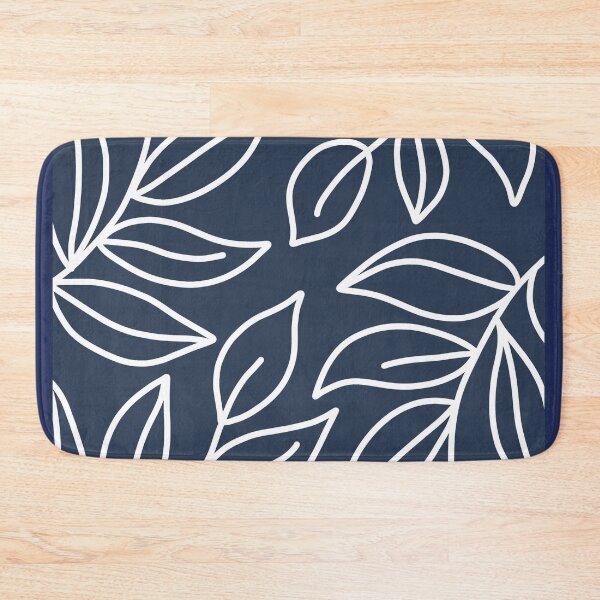 Item preview, Leaf pattern on dark blue designed and sold by AnnabellaRh.