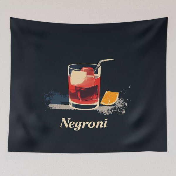 Item preview, Classic Negroni Cocktail Illustration - Vintage Style designed and sold by Retro Travel Design.
