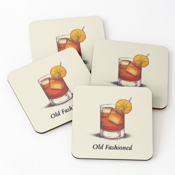 Item preview, Vintage Old Fashioned Cocktail Illustration designed and sold by Retro Travel Design.