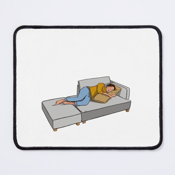 Item preview, A woman sleeping on a white couch designed and sold by Hessah-HA.
