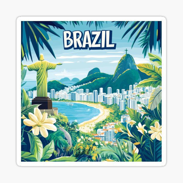 Item preview, Brazil Country Art – Stunning Brazil Poster Art Celebrating Iconic Landmarks & Culture designed and sold by nomiraclehere.