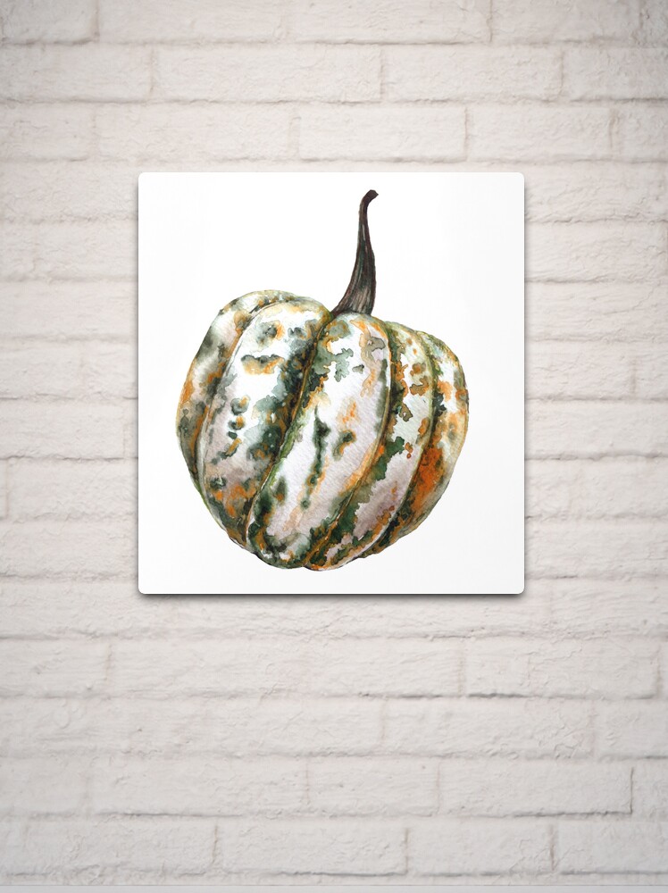 Thumbnail 2 of 4, Metal Print, Pumpkin designed and sold by stasia-ch.