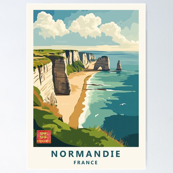 Artikel-Vorschau von Poster Normandie, Frankreich Reisen, designt und verkauft von JJAArt.