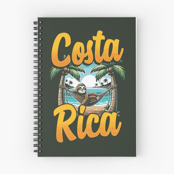 Item preview, Costa Rica Sloth Funny Hammock Palm Trees Beach Ocean Travel Art designed and sold by Maljonic.