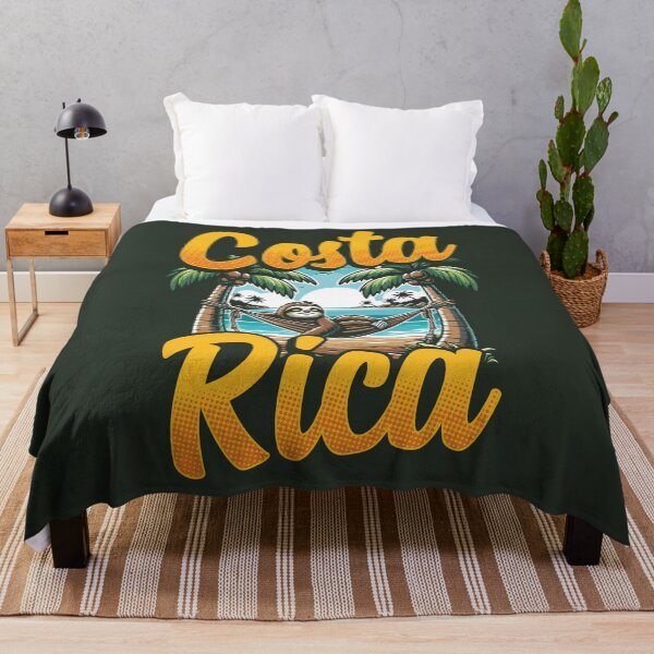 Item preview, Costa Rica Sloth Funny Hammock Palm Trees Beach Ocean Travel Art designed and sold by Maljonic.