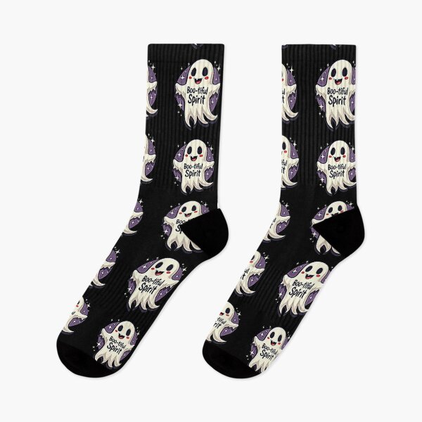 Item preview, Cute ghost with 'Boo-tiful Spirit' designed and sold by artwaves.