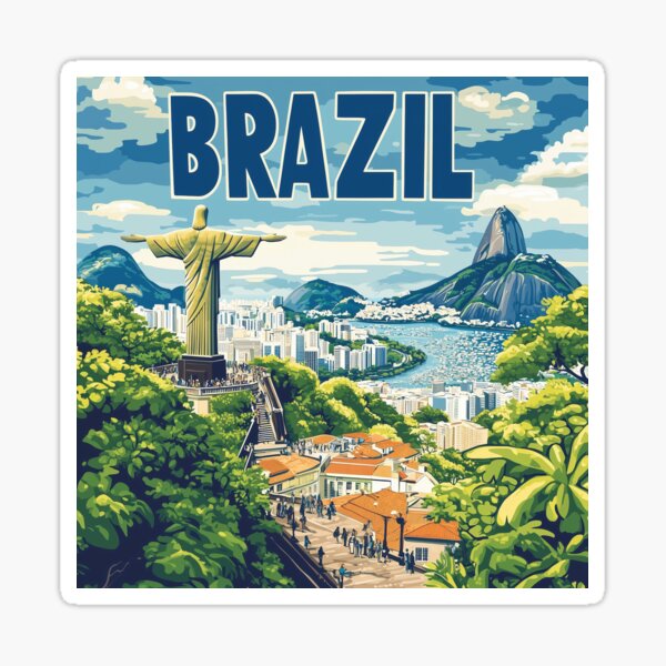 Item preview, Brazil Country Art – Stunning Brazil Poster Art Celebrating Iconic Landmarks & Culture designed and sold by nomiraclehere.
