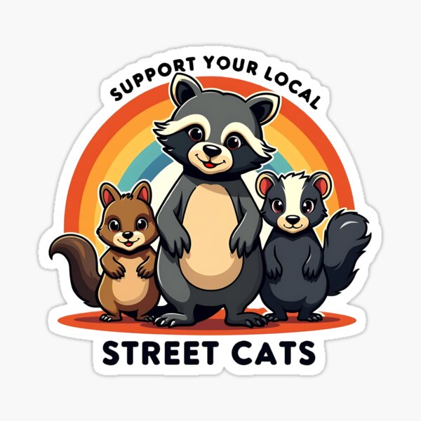 Item preview,  Support Your Local Street Cats - Cute Animal Friends designed and sold by Moad Fahim.