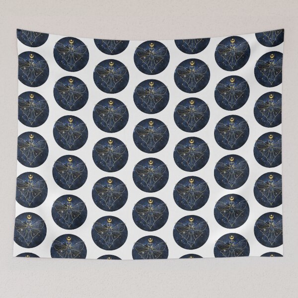Item preview, Mystical Lunar Moth with Starry Night Sky designed and sold by WildWoodlandWitch.