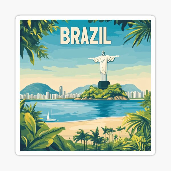 Item preview, Brazil Country Art – Stunning Brazil Poster Art Celebrating Iconic Landmarks & Culture designed and sold by nomiraclehere.