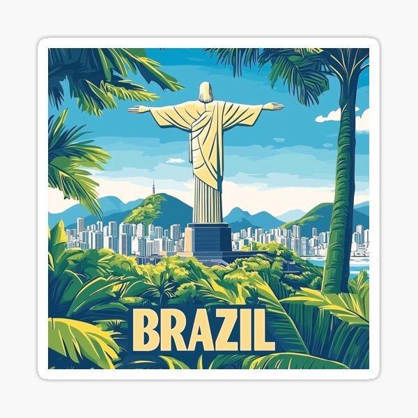 Item preview, Brazil Country Art – Stunning Brazil Poster Art Celebrating Iconic Landmarks & Culture designed and sold by nomiraclehere.