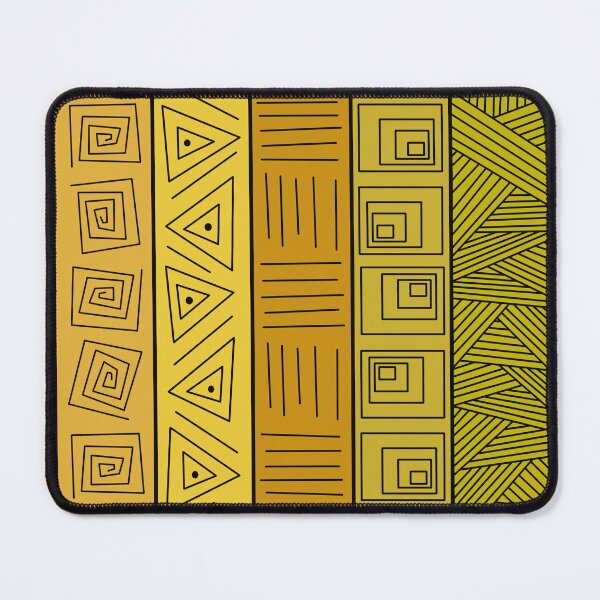 Item preview, Yellow African Geometric Stripe Pattern designed and sold by AriLady.