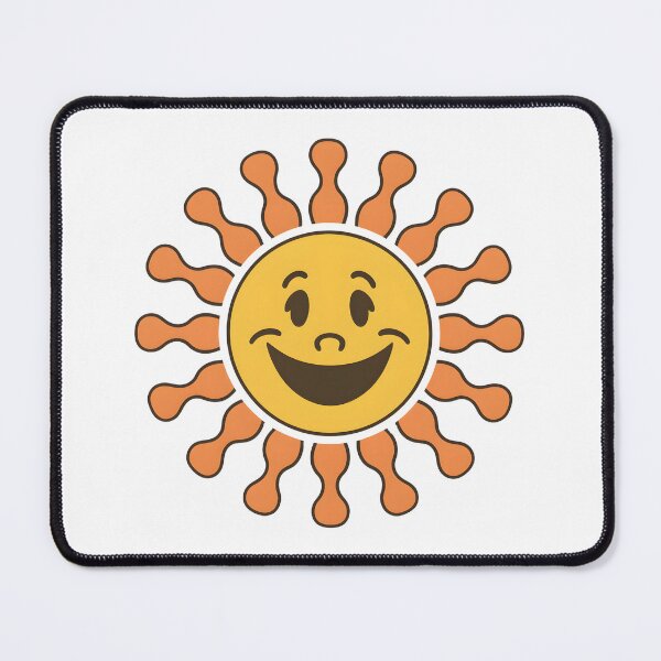 Item preview, Cheerful Smiling Sun with Wavy Rays – Vibrant Yellow & Orange Design with White Border designed and sold by PaullCreations.