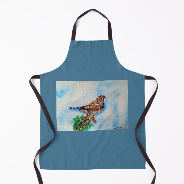 Item preview, zebra finch watercolor watercolour bird sweet sky designed and sold by Auti-Animals.