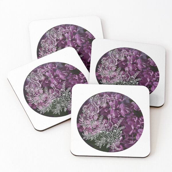 Item preview, Witchy Dark Lilac Crystals and Crescent Moon  designed and sold by WildWoodlandWitch.
