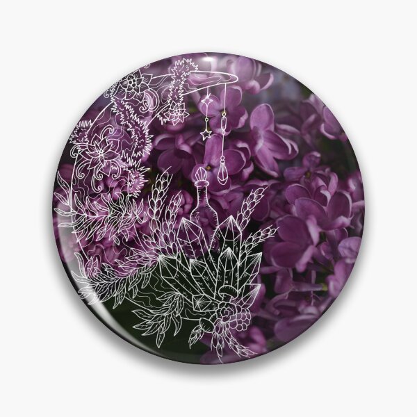 Item preview, Witchy Dark Lilac Crystals and Crescent Moon  designed and sold by WildWoodlandWitch.