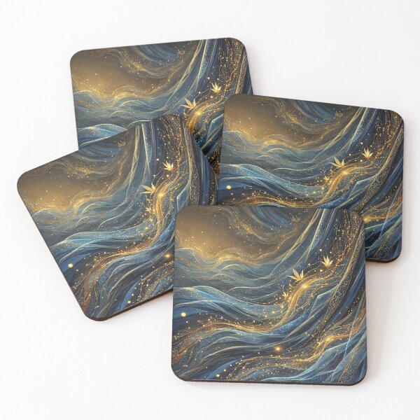 Item preview, Woven Dreams in Blue and Gold designed and sold by LegademaArt.