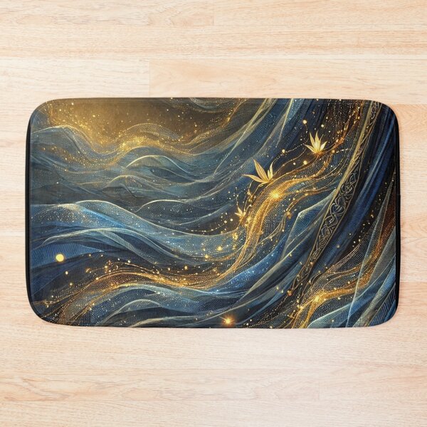 Item preview, Woven Dreams in Blue and Gold designed and sold by LegademaArt.