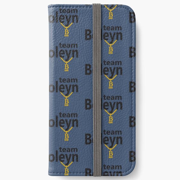 Anne Boleyn 'Team Boleyn' slogan with B necklace iPhone Wallet