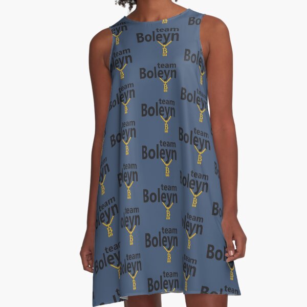 Anne Boleyn 'Team Boleyn' slogan with B necklace A-Line Dress