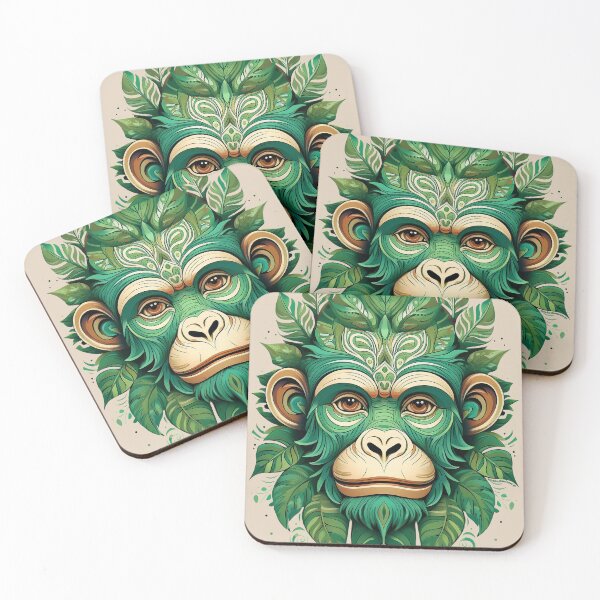 Aperçu de l'œuvre Feuilles des bois | Collection Monkey God | Beige pastel créée et vendue par monkeybusiness.pt.