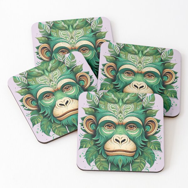 Aperçu de l'œuvre Feuilles des bois | Collection Dieu singe | Lilas pastel créée et vendue par monkeybusiness.pt.