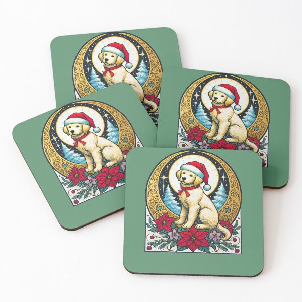 Item preview, Christmas Golden Retriever designed and sold by FrictionMaxxing.