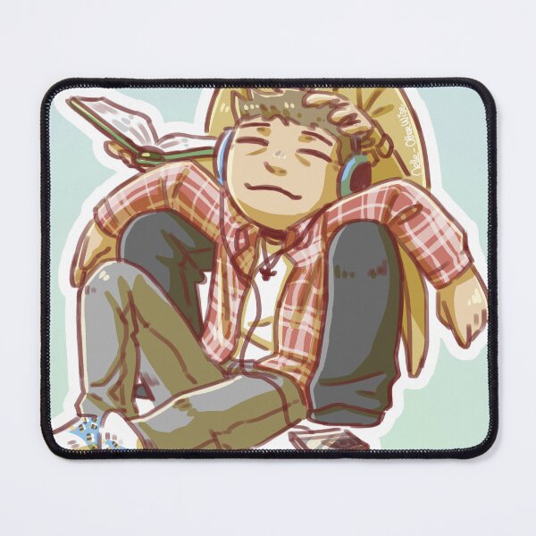 Item preview, Destiel chilling with books and music designed and sold by Melle-OtterWise.