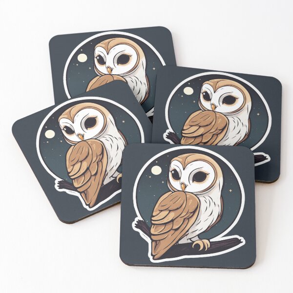 Item preview, Perched Barn Owl designed and sold by FamiliarPufferfish.