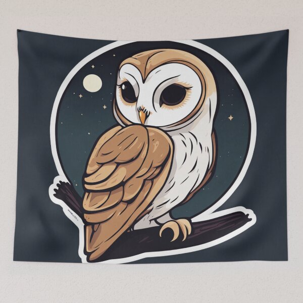 Item preview, Perched Barn Owl designed and sold by FamiliarPufferfish.