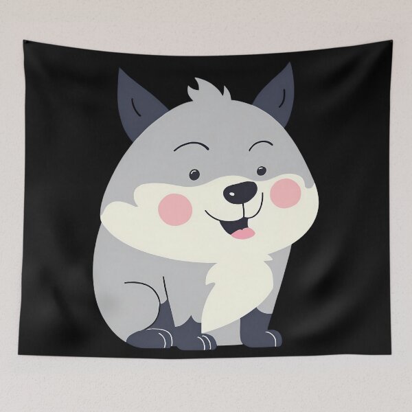 Item preview, Cute chubby wolf designed and sold by Sopilka.