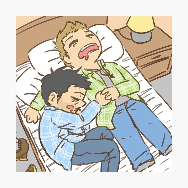 Item preview, Lumberjack boyfriends napping designed and sold by Melle-OtterWise.