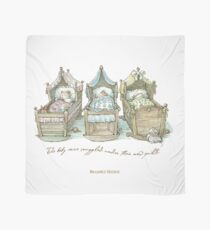Die Brambly Hedge Baby Mäuse kuscheln sich in ihre Kinderbetten Tuch