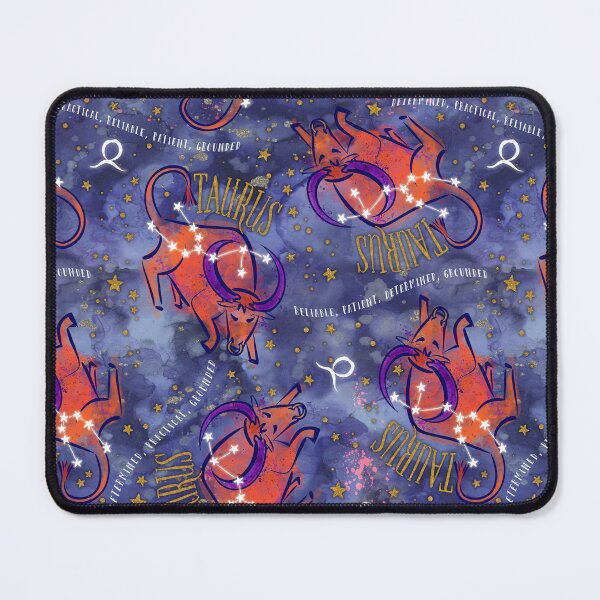 Item preview, Taurus: April 20 - May 20. Taurus Zodiac non directional print in alcohol ink and watercolor with simulated gold glitter accents. designed and sold by KariSmithDes.