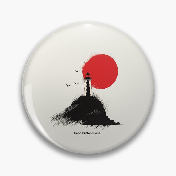 Item preview, Cape Breton Island Lighthouse - Minimalist Coastal Art designed and sold by Retro Travel Design.