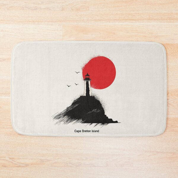Item preview, Cape Breton Island Lighthouse - Minimalist Coastal Art designed and sold by Retro Travel Design.
