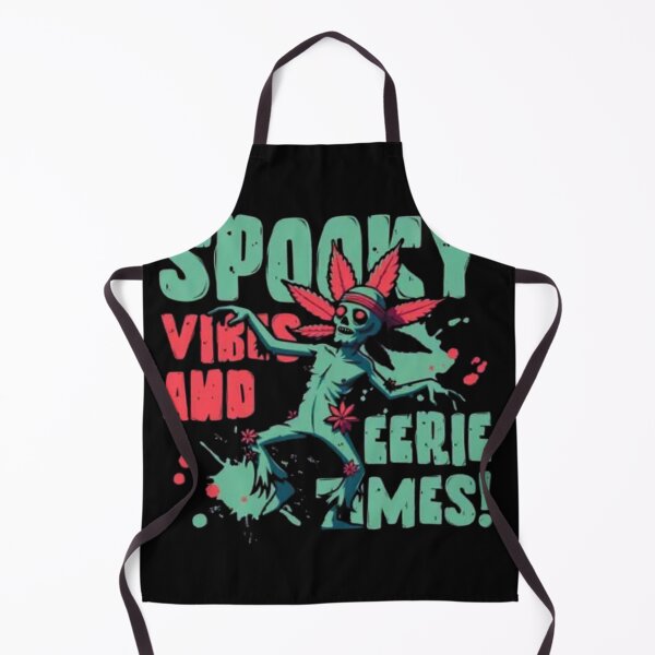 Item preview, Spooky Vibes and Eerie Times - Retro Zombie Cannabis Halloween Design designed and sold by Jessica art.