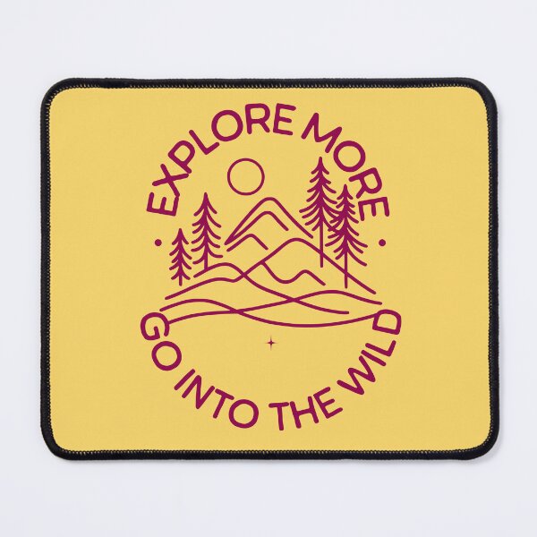 Item preview, Explore More, Go Into the WildBack to Nature Mountain Graphic in Red designed and sold by FilmmakersPOV.