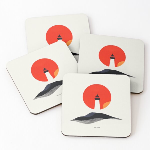 Item preview, Minimalist Nova Scotia Lighthouse at Sunset Design designed and sold by Retro Travel Design.