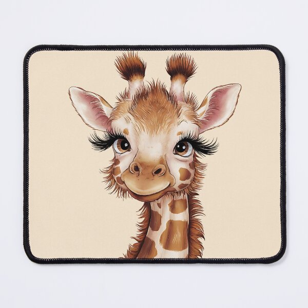 Item preview, A cute giraffe with long eyelashes and a friendly expression designed and sold by PrintableByZaah.