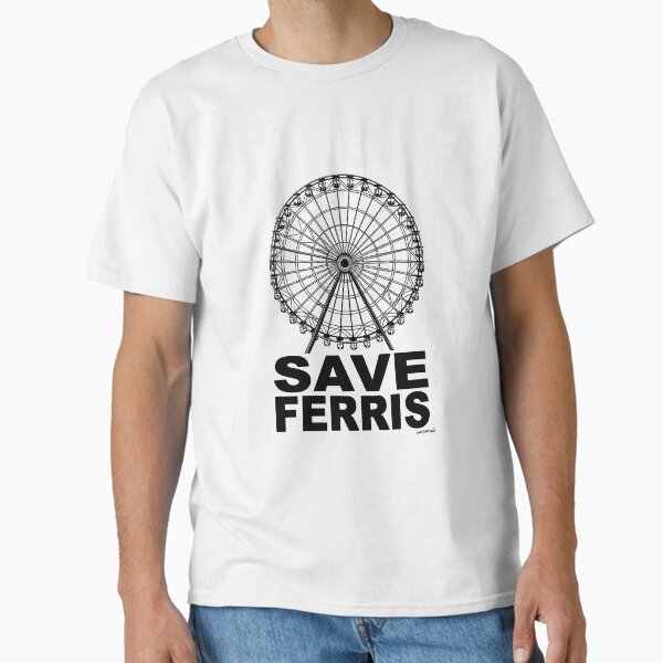 Item preview, Save Ferris OCNJ (black) designed and sold by Christin Nordberg.