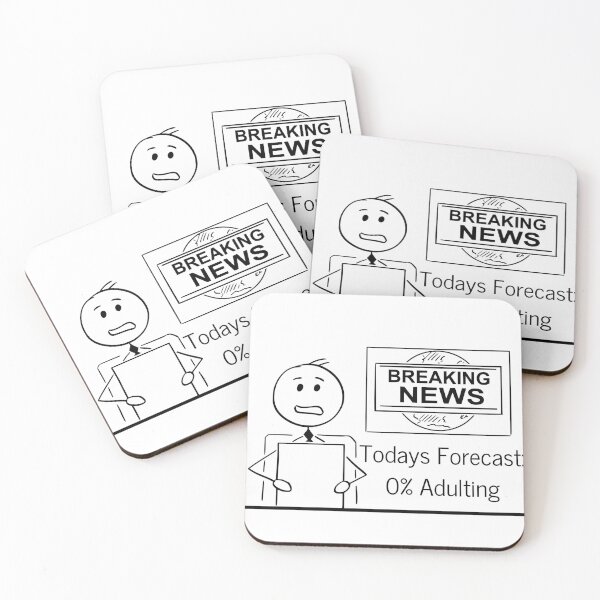 Item preview, Adulting - Breaking News: Today Forecast: 0% chance of Adulting designed and sold by ScribbleLoft.