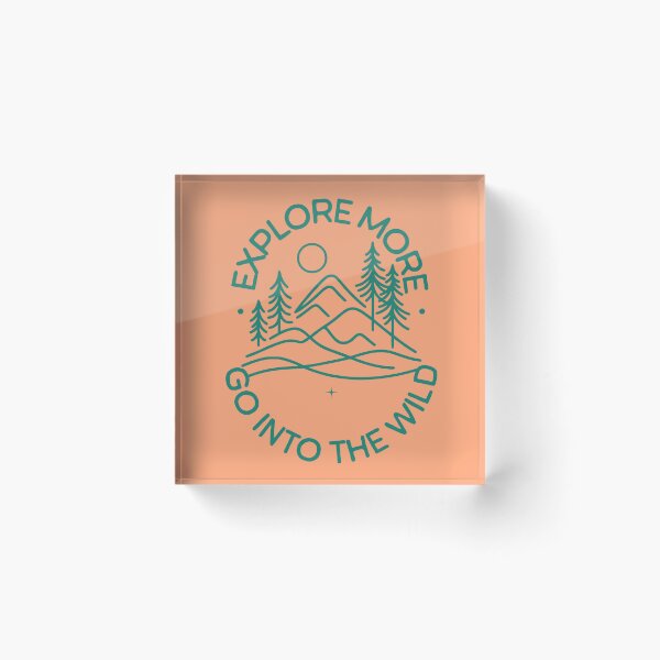 Item preview, Explore More, Go Into the Wild Back to Nature Mountain Graphic in Green designed and sold by FilmmakersPOV.